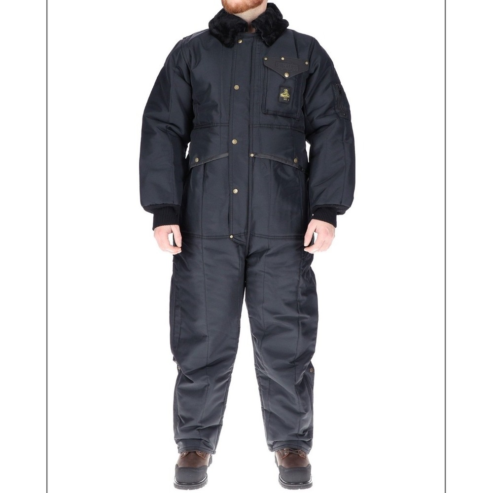 RefrigiWear Iron-Tuff Coveralls Men Large Navy Blue Insulated Freezer Suit 0344R